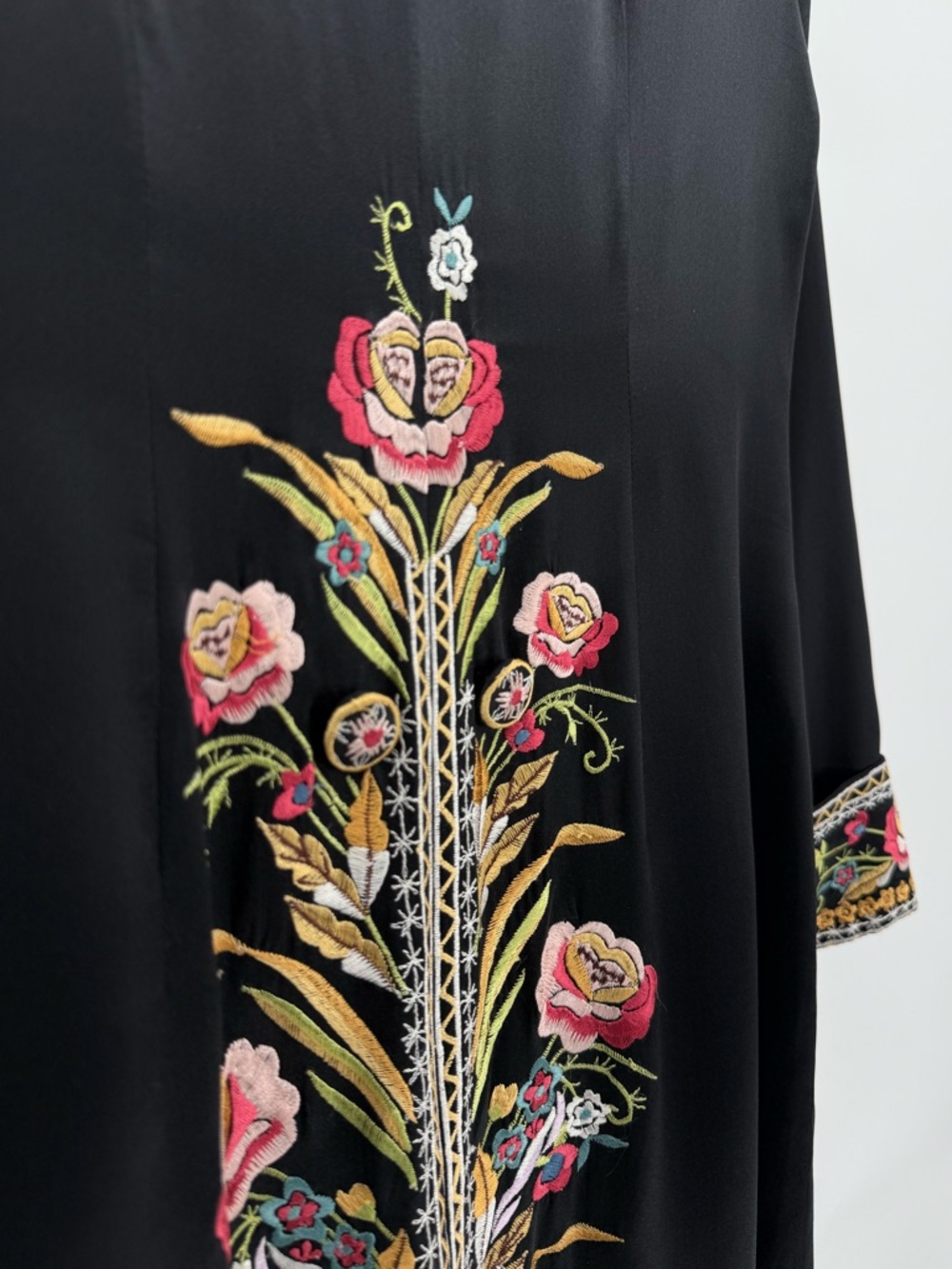 Sue Wong Nocturne 100% Silk Floral Embroidered Evening Coat Opera see meas. - Picture 14 of 16